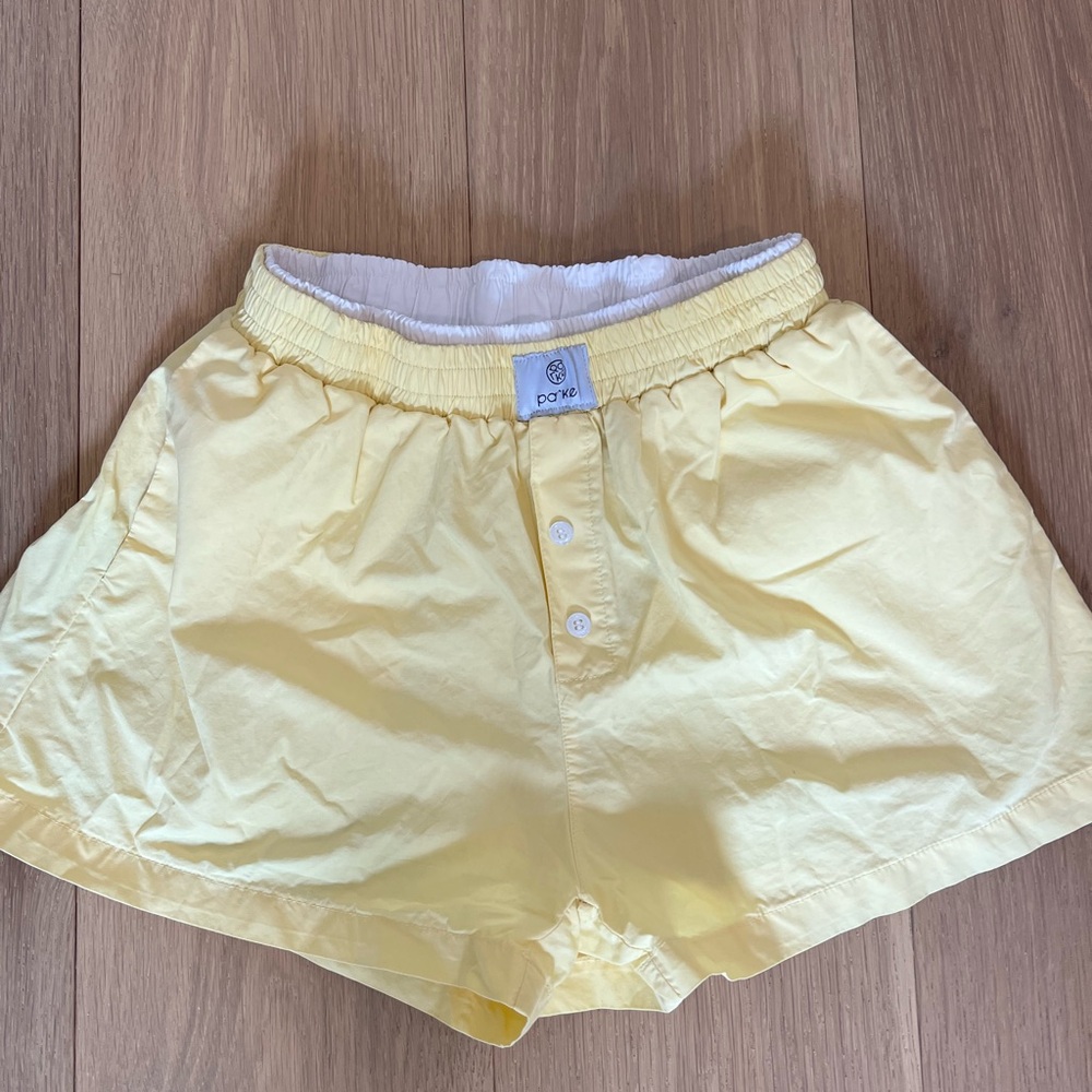 Parke butter yellow double boxer short xs/s